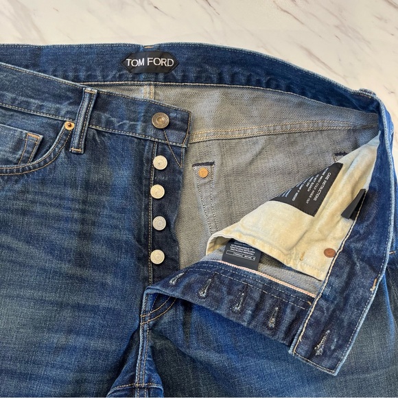 Tom Ford Indigo Straight Leg Jeans - Picture 7 of 13